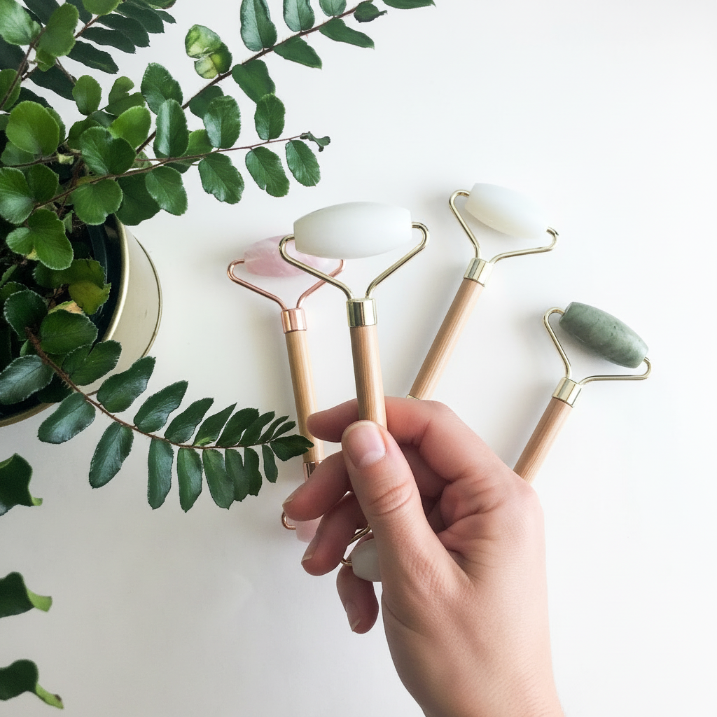 Heartfelt Glow Bamboo Facial Roller – Self-Care Gift Set - Amour Beauty