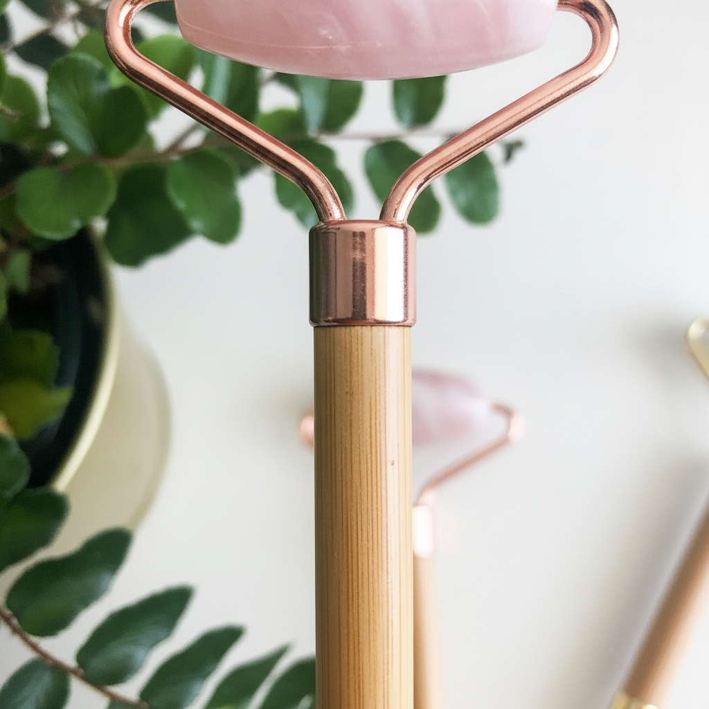 Heartfelt Glow Bamboo Facial Roller – Self-Care Gift Set - Amour Beauty